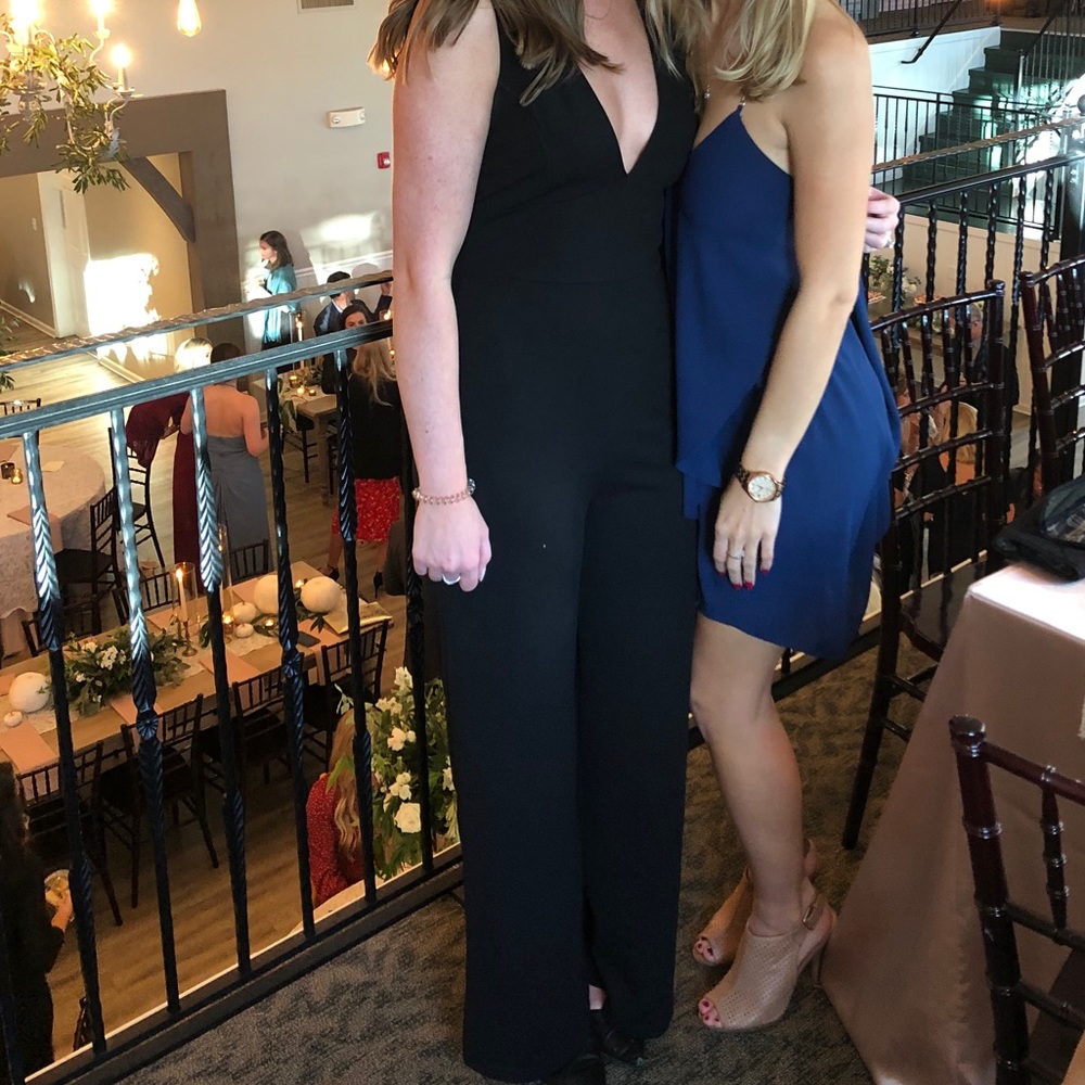 Lulus Ready For It Black Sleeveless Jumpsuit M